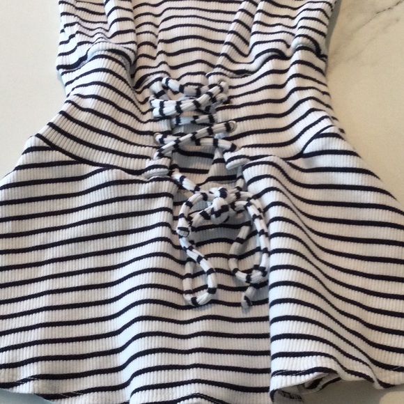 Express black and white corset top, XS - Picture 3 of 4